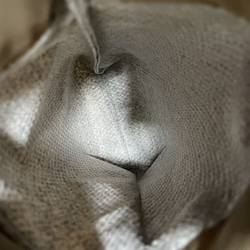 ナイロンオックス生地の消臭マナーポーチ　口大きめ　モカ 4枚目の画像