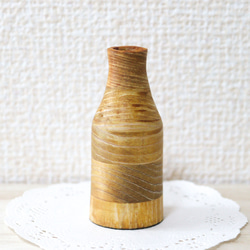 《bw1》木製の一輪挿し(花瓶) ミニ *  ちょこんと可愛い手の平サイズ・重り入り 3枚目の画像