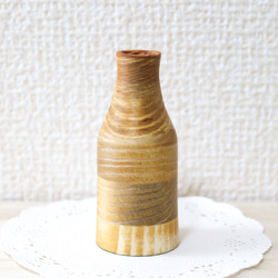 《bw1》木製の一輪挿し(花瓶) ミニ *  ちょこんと可愛い手の平サイズ・重り入り 2枚目の画像