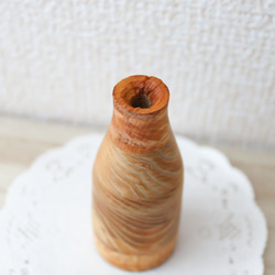 《bw2》木製の一輪挿し(花瓶) ミニ *  ちょこんと可愛い手の平サイズ・重り入り 6枚目の画像