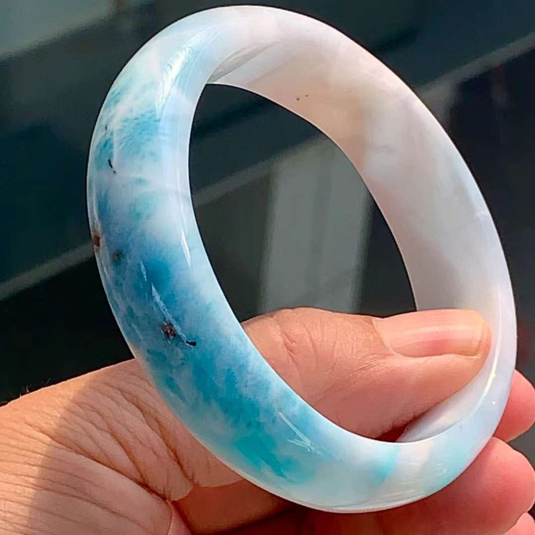 53.7g 天然無処理　ラリマー  バングル