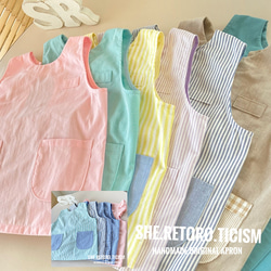 ☆100cm☆すぐに発送できる袖無しスモック☆ ＃後ろゴム ＃スモック