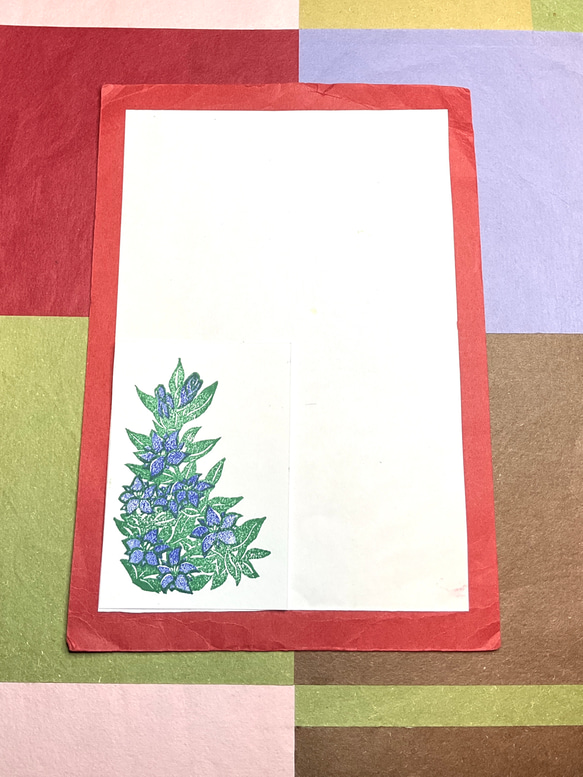 ✿季節の花〓和のはんこ〓【桔梗】4.5×6.5cm 4枚目の画像