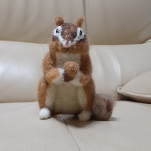 作家 りす 羊毛フェルト ぬいぐるみ 羊毛フェルト リス ぬいぐるみ オブジェ 置物 かわいい フェルト