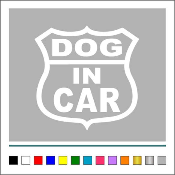 犬 【 ROUTE DOG IN CAR 】ルート イヌ カッティングステッカー 【カラー選択可】 送料無料♪ 2枚目の画像