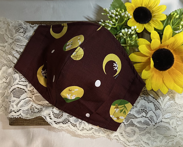 ひまわりデザイン 隠れうさちゃん ヘアゴム 秋想う✨】お月見うさぎ