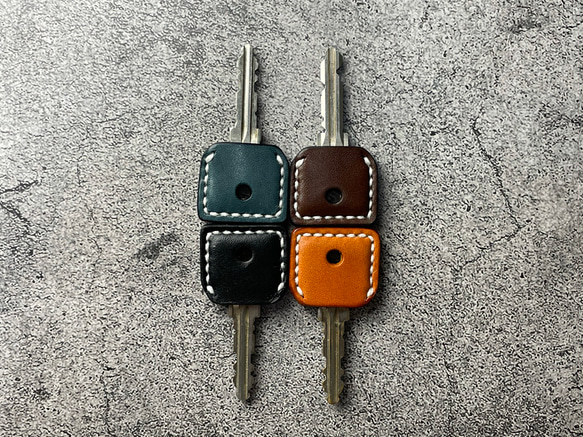 【手縫】MIWA PR/PS用4色1セット本革キーカバー（厚い革で鍵を回すとき気持ちいいです⁈） 5枚目の画像