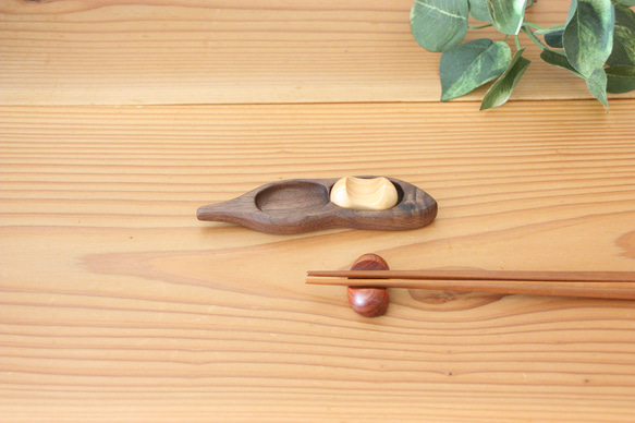 箸置きケース 『そら豆』豆形 ミニサイズ用　2個タイプ　 4枚目の画像