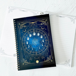 魔法の本のようなノート "月の満ち欠け・12星座" リング綴じノート 4枚目の画像
