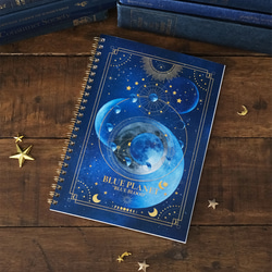 魔法の本のようなノート 青の惑星 "BLUE PLANET" リング綴じノート 2枚目の画像