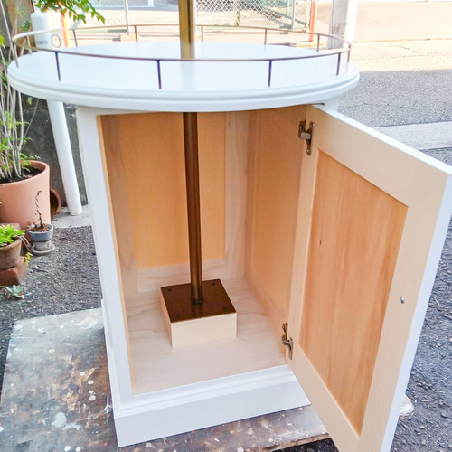 円形ディスプレイシェルフ 3段ラウンドシェルフ 店舗什器 直径600