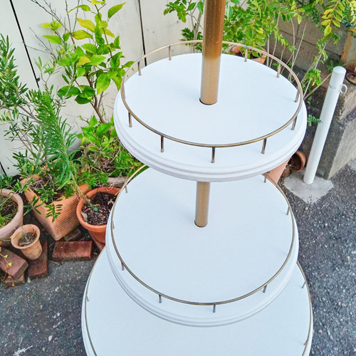 円形ディスプレイシェルフ 3段ラウンドシェルフ 店舗什器 直径600