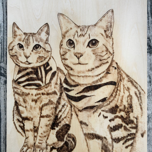 ペット似顔絵ウッドバーニング 絵画 めぐ姐 通販 16432400