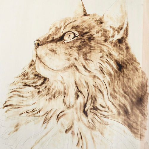 ペット似顔絵ウッドバーニング 絵画 めぐ姐 通販 16432400