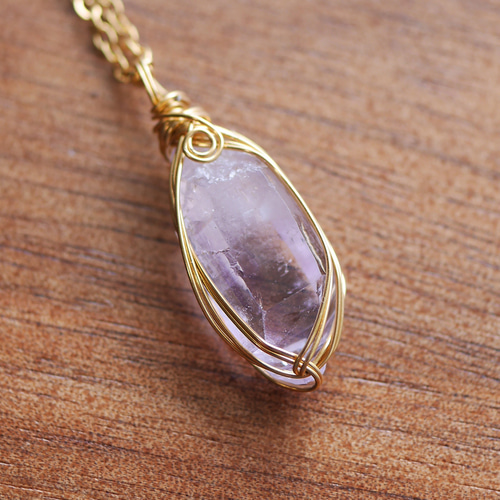 ベラクルスアメジスト ペントップ ジュエリー オパール ワイヤージュエリー