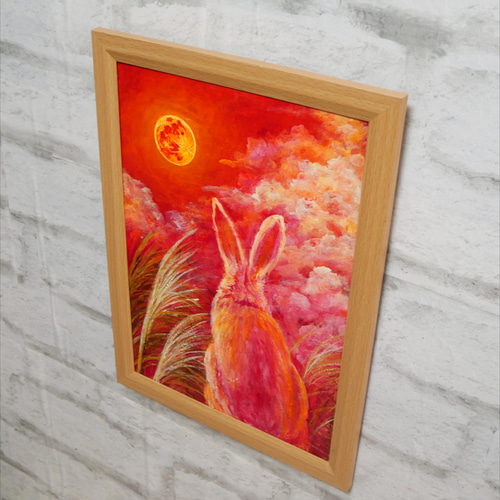 油絵 絵画アートパネル【オレンジの月】 油絵 絵画 アートパネル【オレンジの月】 絵画 HR 通販