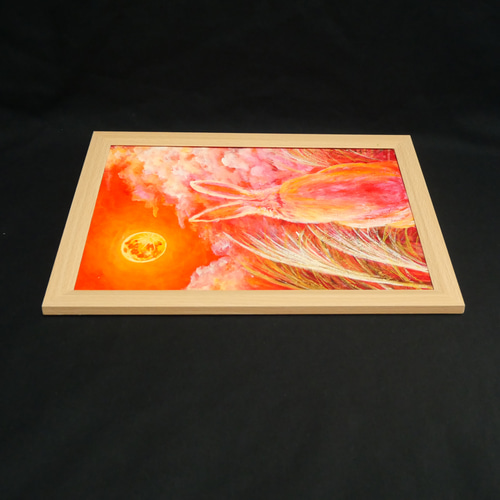 油絵 アートパネル【オレンジの月】 油絵 絵画 アートパネル【オレンジの月】 | HIROSHI1990