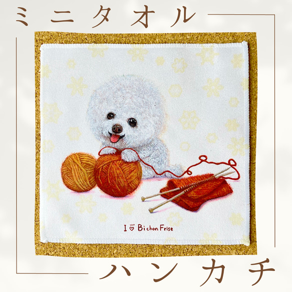 [比熊犬] 手帕毛巾可以包裝非常適合當禮物♪ 第1張的照片