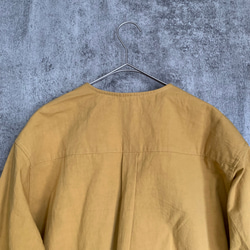Sale ヘンプコットンシャツ マスタード  Hemp cotton shirts mustard 10枚目の画像