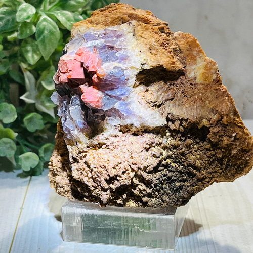 レッド　アメジスト　クラスター　原石 レッド アメジスト クラスター 原石 希少・トップクォリティ]インド