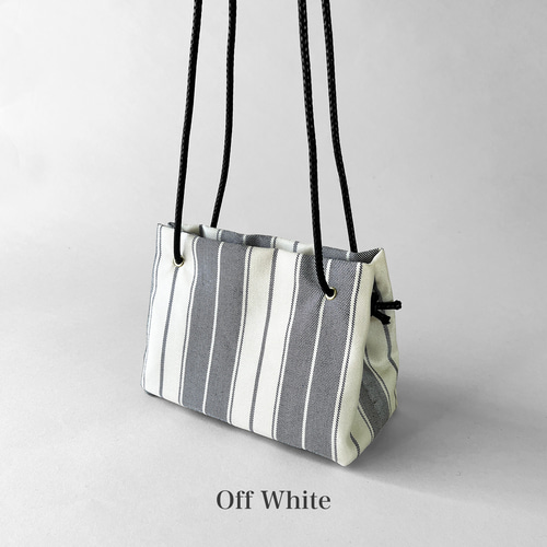 人気OFF-WHITE ストライプ ミニ ゆがめ ショルダーバッグ 