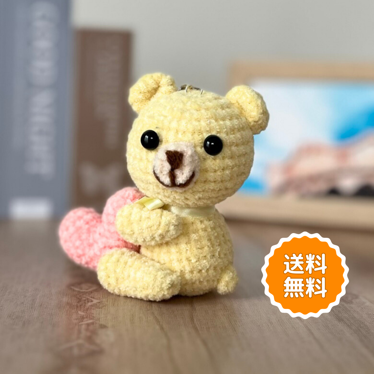 バッグチャーム おしゃれ かわいい ふわふわ くま アルファベット イニシャル 大きめ リボン プレゼント お揃い