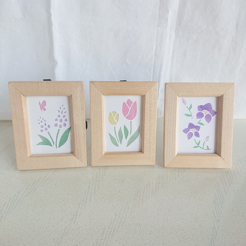 チューリップ 和紙 フレーム付き【切り絵】 切り絵 ななぱん 通販