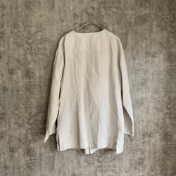 Sale オーガニックリネンジャケット　ミント　Linen jacket 5枚目の画像