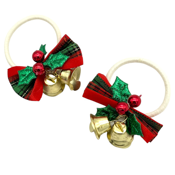 チャーム クリスマス ベル 手芸  オーナメント風  3個入り ハンドメイド  手芸材料 pt-2180 3枚目の画像