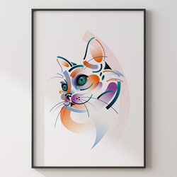 Cat Poster A4 / キャット ポスター / 猫 3枚目の画像