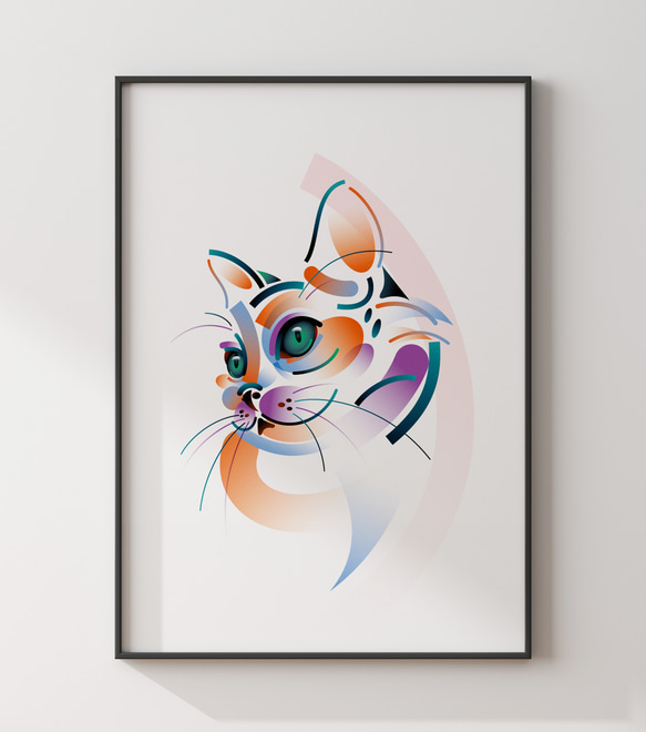 Cat Poster A4 / キャット ポスター / 猫 3枚目の画像