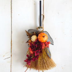 専用＊Halloween＊ソラナムパンプキン秋色ドライフラワースワッグ Halloween＊ソラナムパンプキン秋色ドライフラワースワッグ