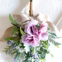 アネモネのスワッグ　アーティフィシャルフラワー　造花　スワッグ　癒し　プレゼント　インテリア　年中飾れる　光触媒加工 2枚目の画像