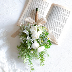 スイートピーとラベンダーのスワッグ アーティフィシャルフラワー 造花