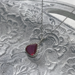 Pt900 最高品質　ピジョンブラッドルビー　ダイヤ取り巻き　宝石質　ギフト、ご褒美　送料無料 2枚目の画像