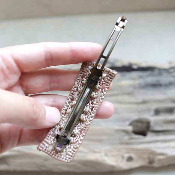 アメジスト天然石マクラメバレッタmach027エスニックアジアン好きが作るエキゾチックなアクセサリー 6枚目の画像