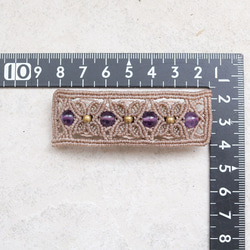 アメジスト天然石マクラメバレッタmach027エスニックアジアン好きが作るエキゾチックなアクセサリー 7枚目の画像