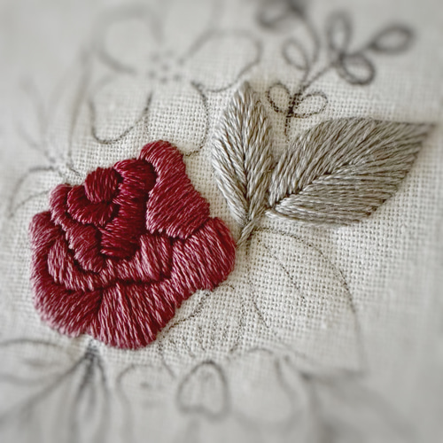 図案と糸と布］ローズボーダーの刺繍図案セット 編み図