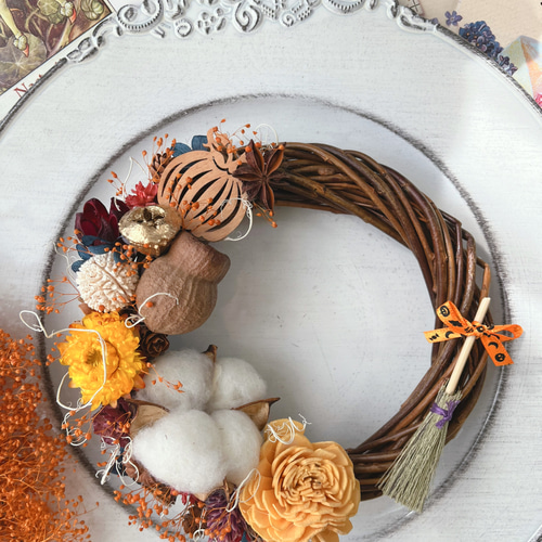 ハロウィンリース ハロウィン 秋 秋リース プレゼント ギフト