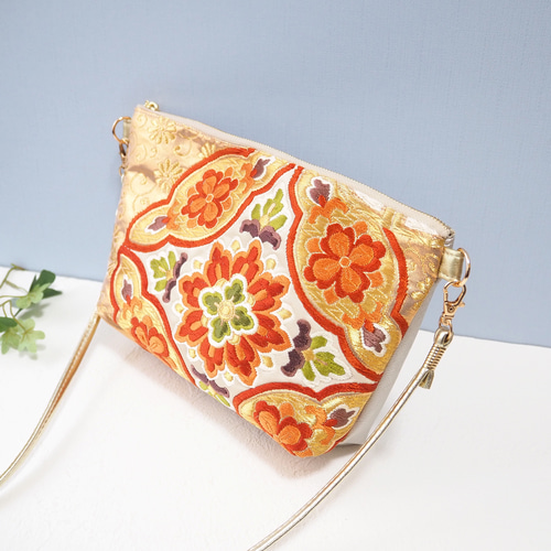 【オーダー品】着物 帯 帯締め リメイク ハンドメイド ショルダーバッグ 西陣 オーダー品】着物 帯 帯締め リメイク ハンドメイド ショルダー