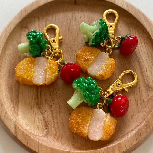 みや 様☆おまとめ☆フェイクスイーツ 食品サンプル とんかつ ブロッコリー チャーム スイーツデコ フェイクスイーツ