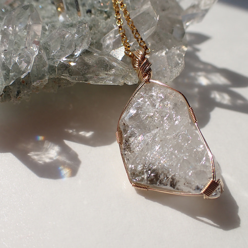 フェナカイト 14金 ペンダントトップ 希少‼️レア‼️フェナカイト