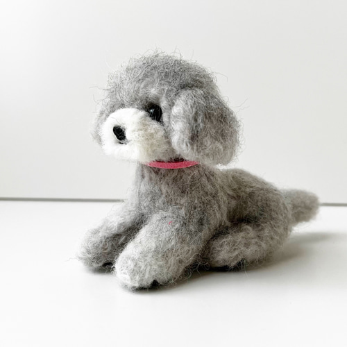 ちいさなうちの仔 トイプードル(シルバー) 羊毛フェルト 羊毛屋
