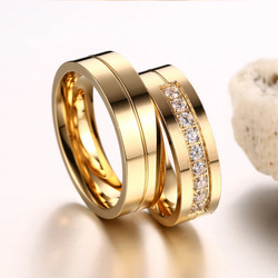 ペアリング　結婚指輪　クリスマス　誕生日　記念日　プレゼント　シンプル　ステンレス　つけっぱなしok　金属アレルギー対応 5枚目の画像