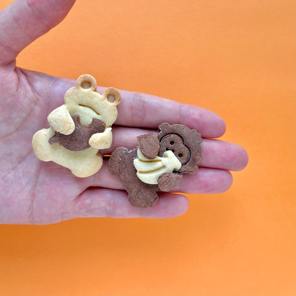【クッキー型】猿　サル　抱っこクッキー　バレンタイン 4枚目の画像