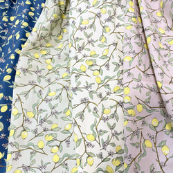 [Kazu-sama 儲備品] 檸檬短袖連衣裙 * 均碼 * 100% 棉 * 檸檬水果圖案 * 苔蘚綠 第9張的照片