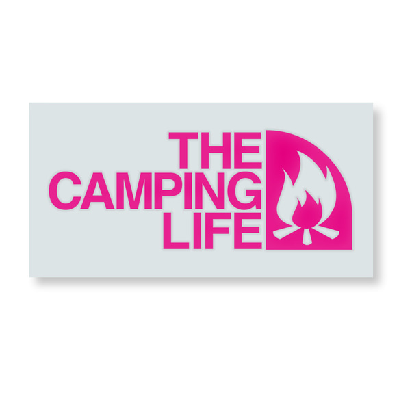 キャンプ ステッカー THE CAMPING LIFE グッツ アウトドア ２サイズ ステッカー 7枚目の画像