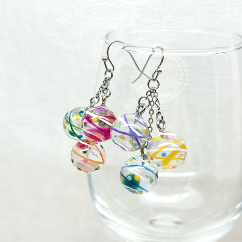 贅沢ヨーヨーピアス/ヨーヨーイヤリング ピアス（フック