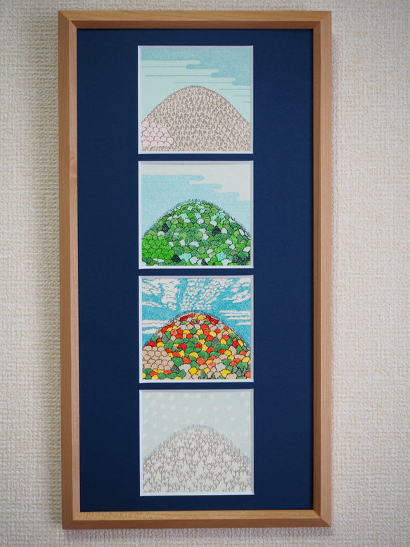 絵画 シルクスクリーン＋複合技法版画 額装品 【公式通販】