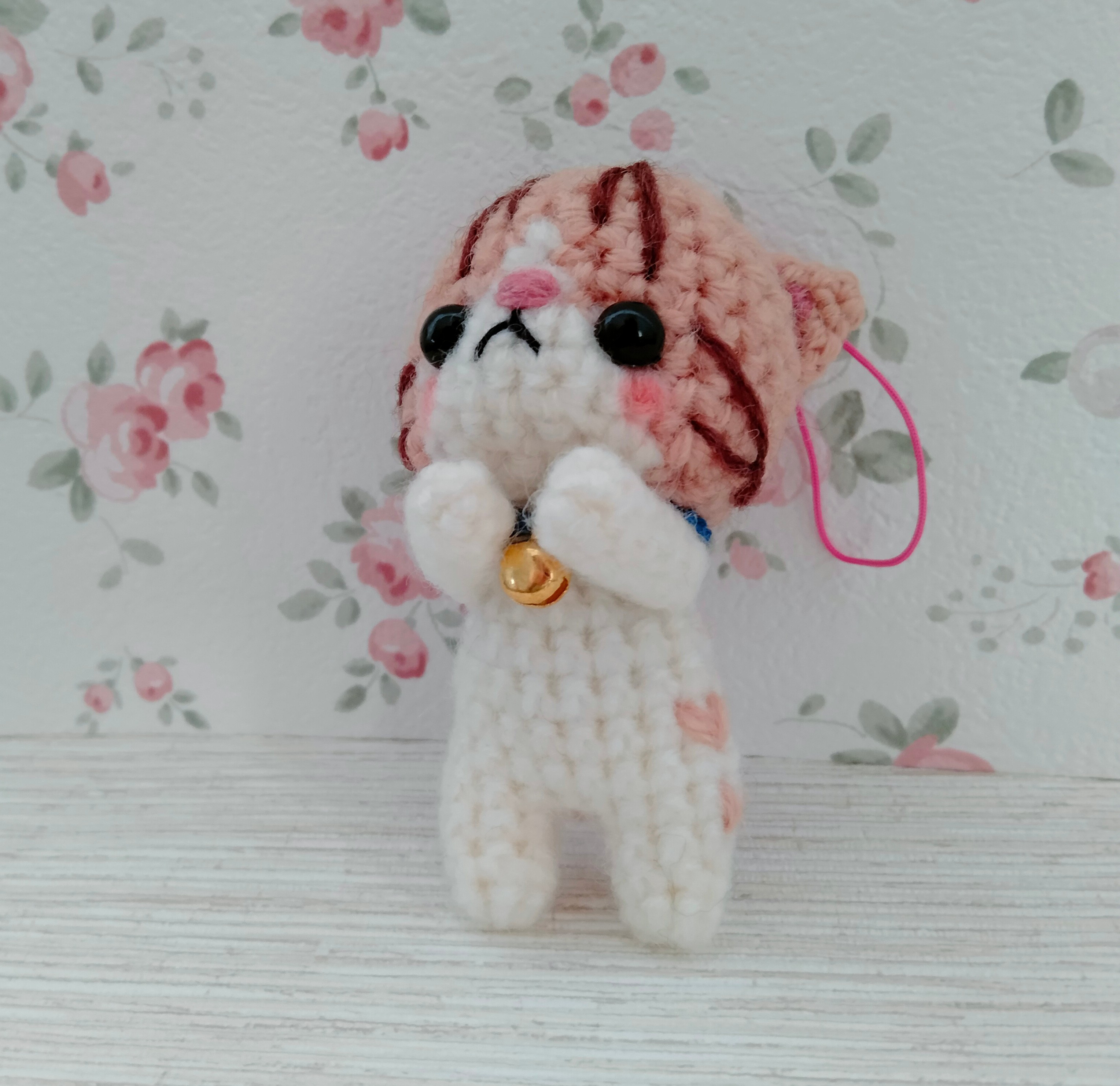 あみぐるみ　ハートクッションとコロコロ可愛いシャムコロちゃんストラップ♡他２点 茶トラ猫の金木犀ハート♡あみぐるみ♡受注製作品 あみぐるみ